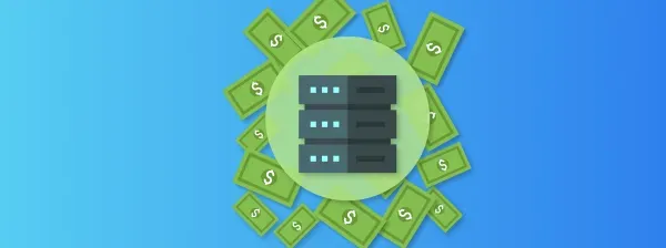 a website server on top of a large amount of floating money